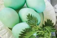 Крашанки, фарбовані у кропиві