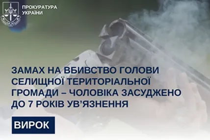 7 років ув’язнення: на Чернігівщині засудили чоловіка за замах на вбивство голови громади