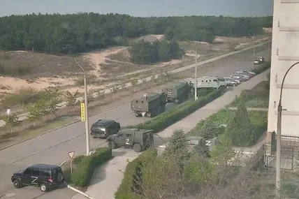 Окупанти вивозять награбоване із Енергодара. Фото із мережі