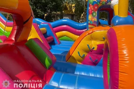 Батут, на якому загинула дитина. Фото: поліція