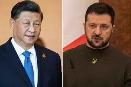 Сі Цзіньпін та Володимир Зеленський. Колаж з відкритих джерел