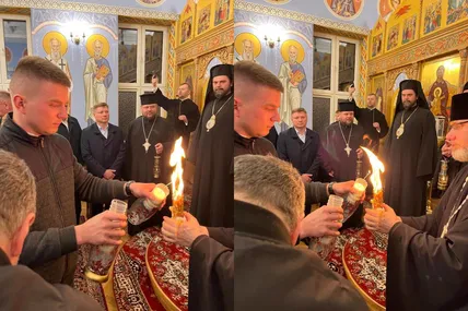 Передача вогню. Фото Волинські новини