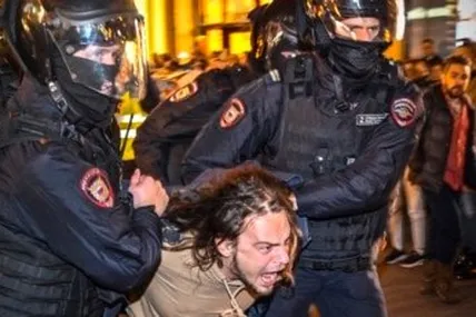 У росії масово протестують проти мобілізації. Фото із мережі