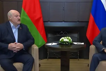 володимир путін і олександр лукашенко. Скрін із відео