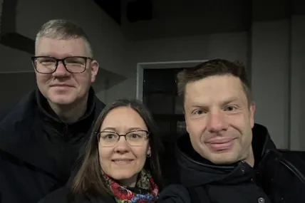 Олексій Гончаренко з Вілніс Кірсіс та заступницею. Фото: Олексій Гончаренко