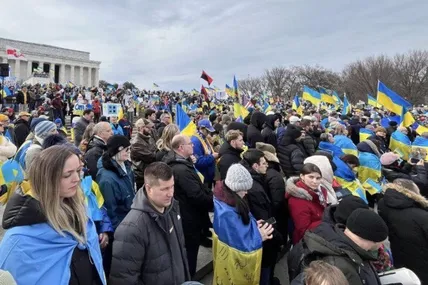 Акція на підтримку України у Вашингтоні. Фото із Facebook Остапа Яриша і Посольства України у США.