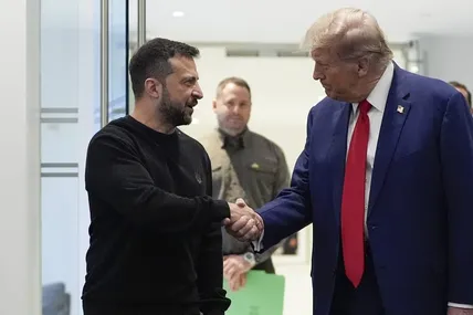 Володимир Зеленський та Дональд Трамп під час зустрічі в Нью-Йорку, вересень 2024 року. Фото: AP