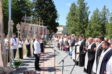 Урочиста церемонія відкриття Алеї Слави в Трускавці. Фото пресслужби Трускавецької міськради.