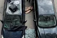 Конфлікт завершився «польотом» телевізора на авто…