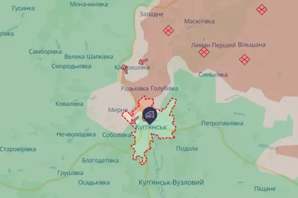 На Куп’янському напрямку зберігається напружена ситуація: росіяни діють малими групами та намагаються прорватися до міста. Фото: Мапа DeepState