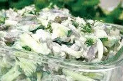 Салат з курячими серцями