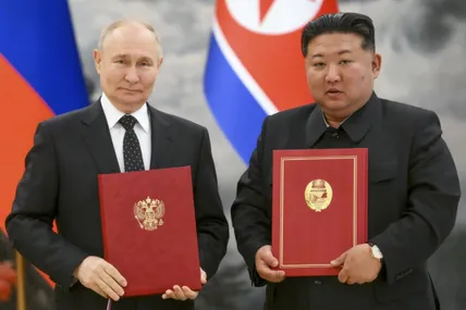 володимир путін та Кім Чен Ин. Фото АР