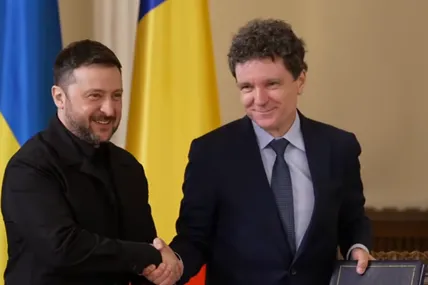 Президенти України та Румунії Володимир Зеленський та Нікушор Дан. Фото: Укрінформ