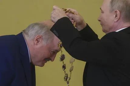 олександр лукашенко та володимир путін. Фото: Associated Press