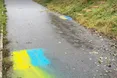 У Чехії невідомі розвісили українські прапори біля будинку Томіо Окамури