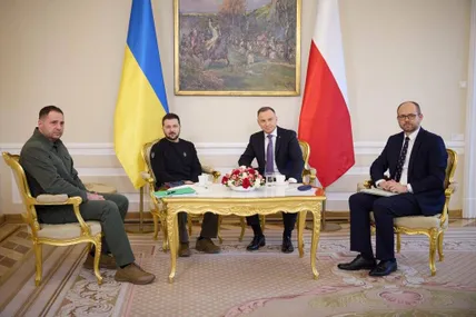 Зеленський у Варшаві на спільній пресконференції. Фото ілюстративне