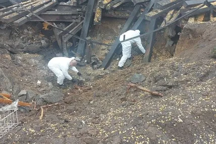 Місце падіння ракет у Пшеводуві (Польща)