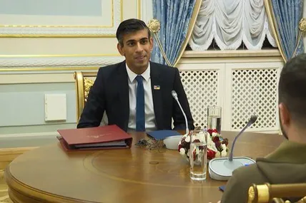 Ріші Сунак зустрівся у Києві із Володимиром Зеленським. Фото ОПУ