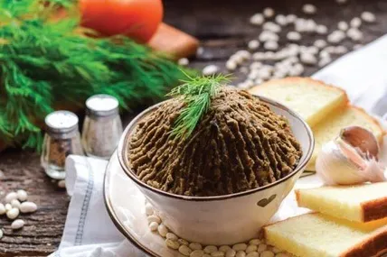 Паштет із квасолі з грибами
