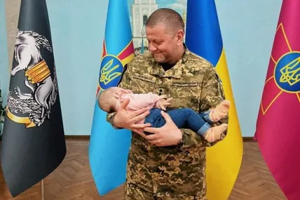 Залужний і дитина. Фото: Кравченко