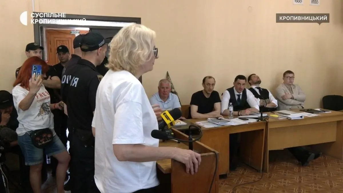 На захист розвідника виступає Роксоляна Хмара, вдова знаного політика і правозахисника. Скріншот відео «Суспільне. Чернігів».