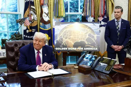 Трамп схвалив проєкт протиракетного щита «Золотий купол» вартістю $175 млрд . Фото: Reuters