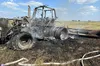 На Яворівщині у вогні згорів трактор з косаркою
