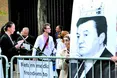 У Нью-Йорку від Януковича вимагали повернути демократію в Україні і топтали його портрети