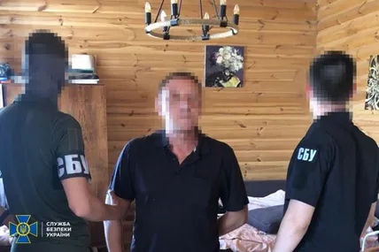 Затримання підозрюваного. Фото: СБУ