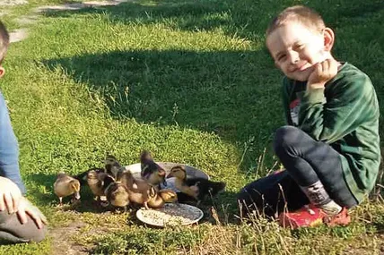 Підростають малі помічники – п’ятирічні Максим та Ігор. Фото з архіву родини