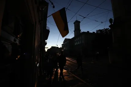 Львів без світла. Фото з телеграму Андрія Садового