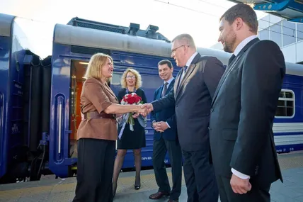 До Києва з візитом прибула прем'єр-міністерка Латвії Евіка Сіліня. Фото: Оперативний ЗСУ
