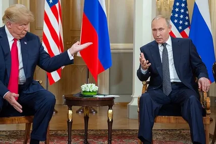 Дональд Трамп та володимир путін. Фото Укрінформ