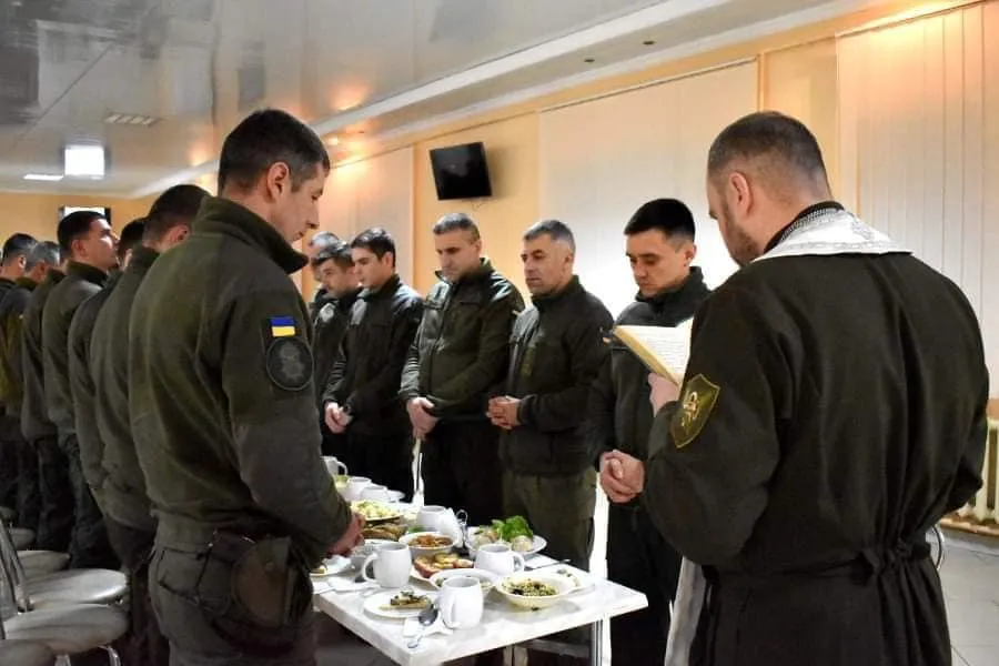 Святвечір у Нацгвардії. Фото: Національна гвардія України