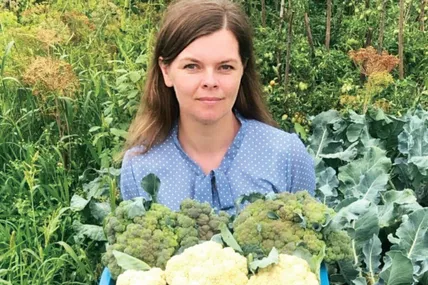 В Олесі Костюшко гарно родить капуста. Фото з архіву Олесі Костюшко