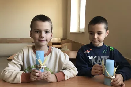 Марк і Матвій - учасники майстер-класу. Фото автора
