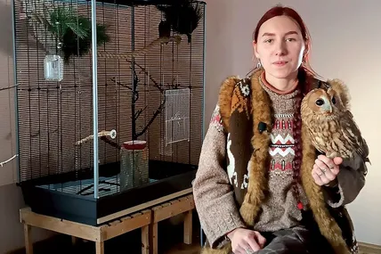 Вікторія із врятованою совою. Фото із соцмереж