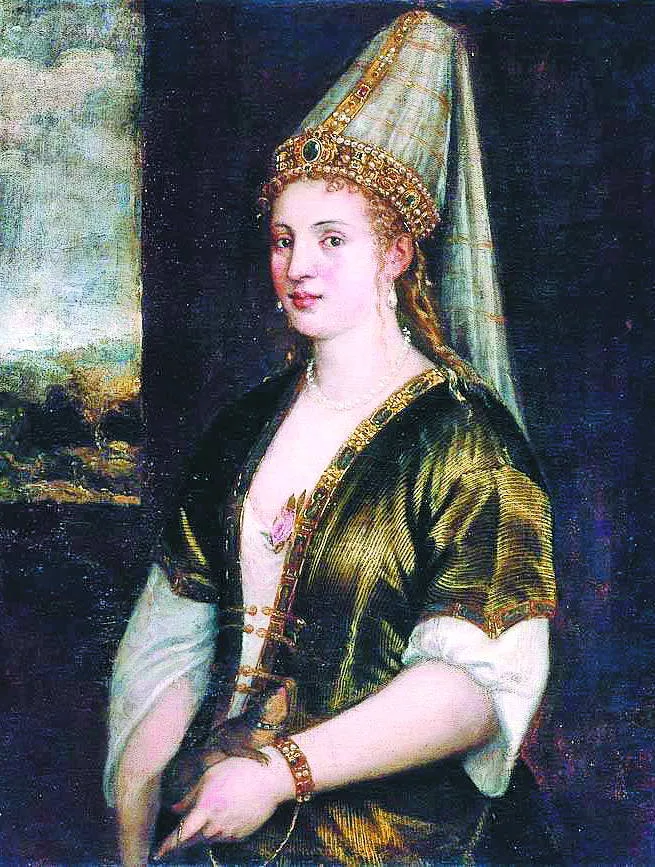 Портрет Роксолани художника Вечелліо Тиціана (1550-ті роки)