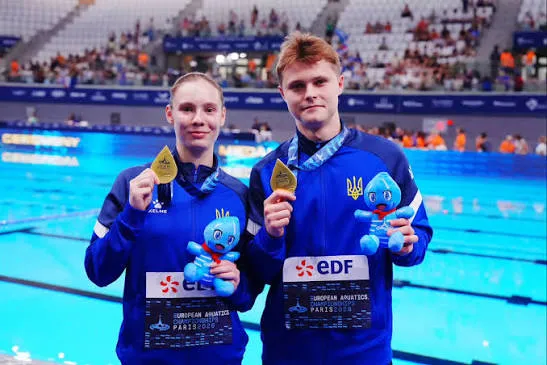 Чемпіони Європи - 2026 Олексій Середа та Ксенія Байло. У кожного із них по 3 медалі поточного чемпіонату: «золото» та по дві «бронзи»