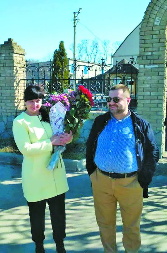 Любов Кушинська одразу після звільнення з тюрми з нардепом Олександром Грановським 
