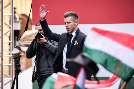 "Більшість угорців хоче нового уряду", - стверджує лідер опозиційної партії Tisza Петер Мадяр. Фото TISZA