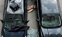 Конфлікт завершився «польотом» телевізора на авто…