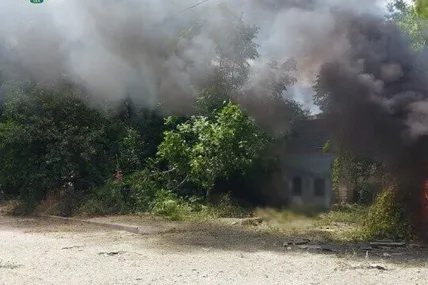 Обстріл області. Фото з мережі