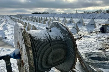 росіяни показали свою "засічну лінію" на кордоні з Україною. Фото Гладкова