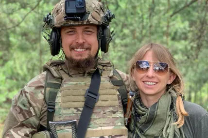Ольга Коновал з чоловіком Сергієм, який став ангелом. Фото з архіву Ольги Коновал