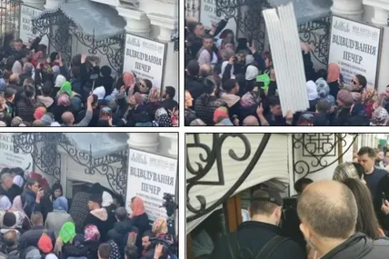 Хуліганство на території Києво-Печерської лаври. Фото: поліція Києва