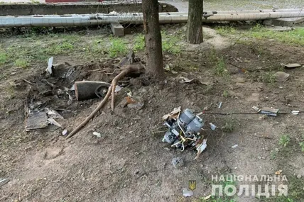 Фото поліції із місця знахідки БПЛА