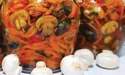 Салат овочевий з шампіньйонами
