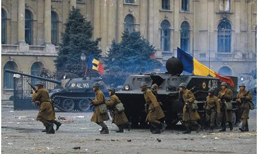 Бої на вулицях Бухареста.