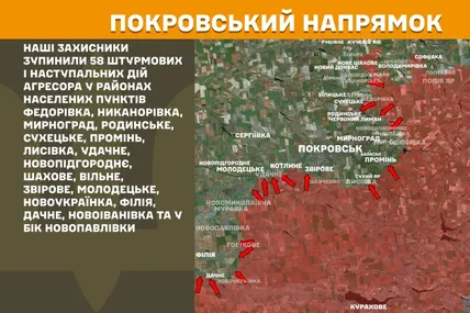 ЗСУ відбили 58 штурмів росіян на Покровському напрямку